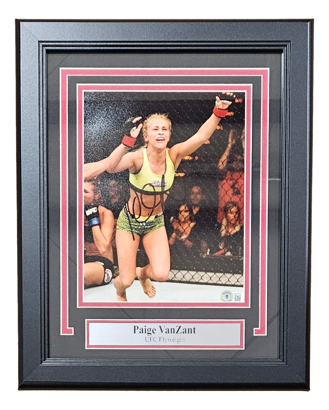 Paige VanZant Autographed Framed 8x10 UFC Photo - Limited Edition Collectible for Sports Memorabilia & MMA Fans - Perfect for Man Cave, Home Gym, or Office Decor