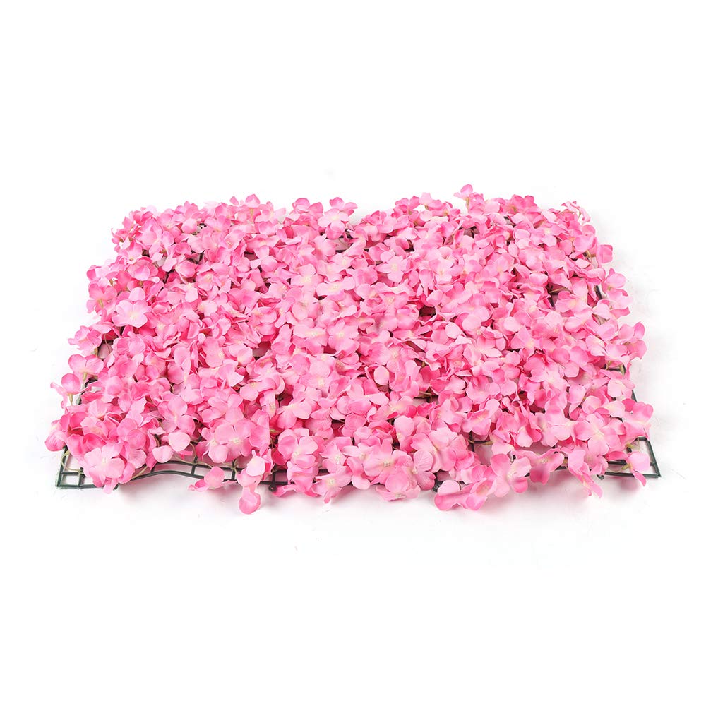 3D Pink Silk Rose Flower Wall Panel - 16x24 Inches Wedding Backdrop, Girls Room & Nursery Decor, Hair Nail Salon Decoration, Zoom Background - DYRABREST Floral Wall Art for Home & Event Decor