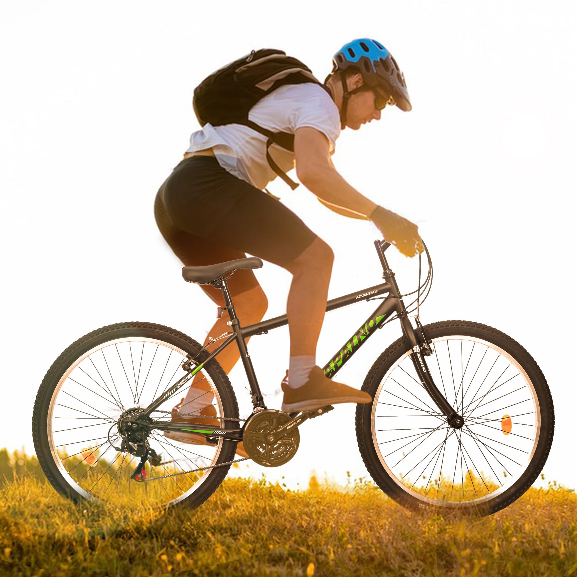 **27.5 Inch Mountain Bike for Men - 21-Speed High-Carbon Steel Frame with Dual Suspension & Disc Brakes - Trail, Snow, Commuter & City Road Bicycle for Adults**    *(Perfect for Off-Road Adventures, Daily Commuting & Urban Riding)*