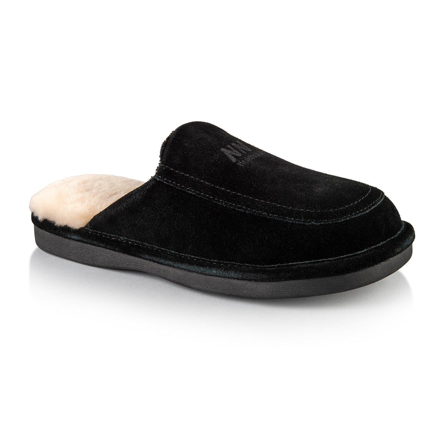 Men's Comfortable Black Slippers for Todd - Soft Indoor House Shoes for Relaxing at Home, Lounging & Casual Wear