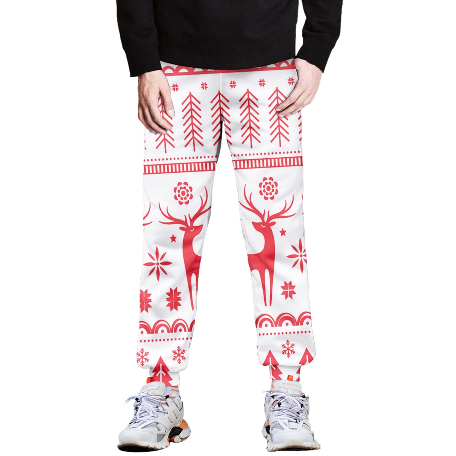 Men's Fleece Sweatpants with Pockets - Athletic Casual Pants for Gym & Lounge
