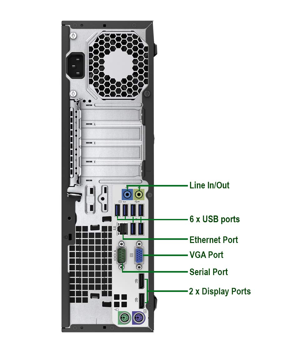 HP 600 G1 SFF Business Desktop PC - Intel Core i7 3.1GHz, 16GB RAM, 120GB M.2 SSD + 2TB HDD, 23.8