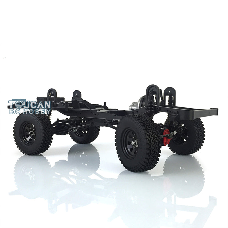 1/10 Scale D90 RC Rock Crawler Car - 4WD Off-Road Remote Control Truck with Metal Chassis, ESC, Servo Motor, LED Lights & Sound System - Perfect for Trail Crawling and Backyard Rock Climbing Adventures