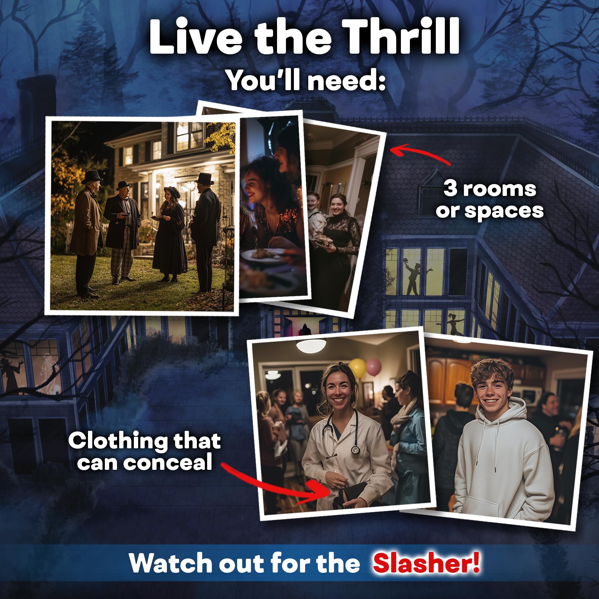 Darkridge Reunion Murder Mystery Game for 6-12 Players - High School Reunion Party Kit