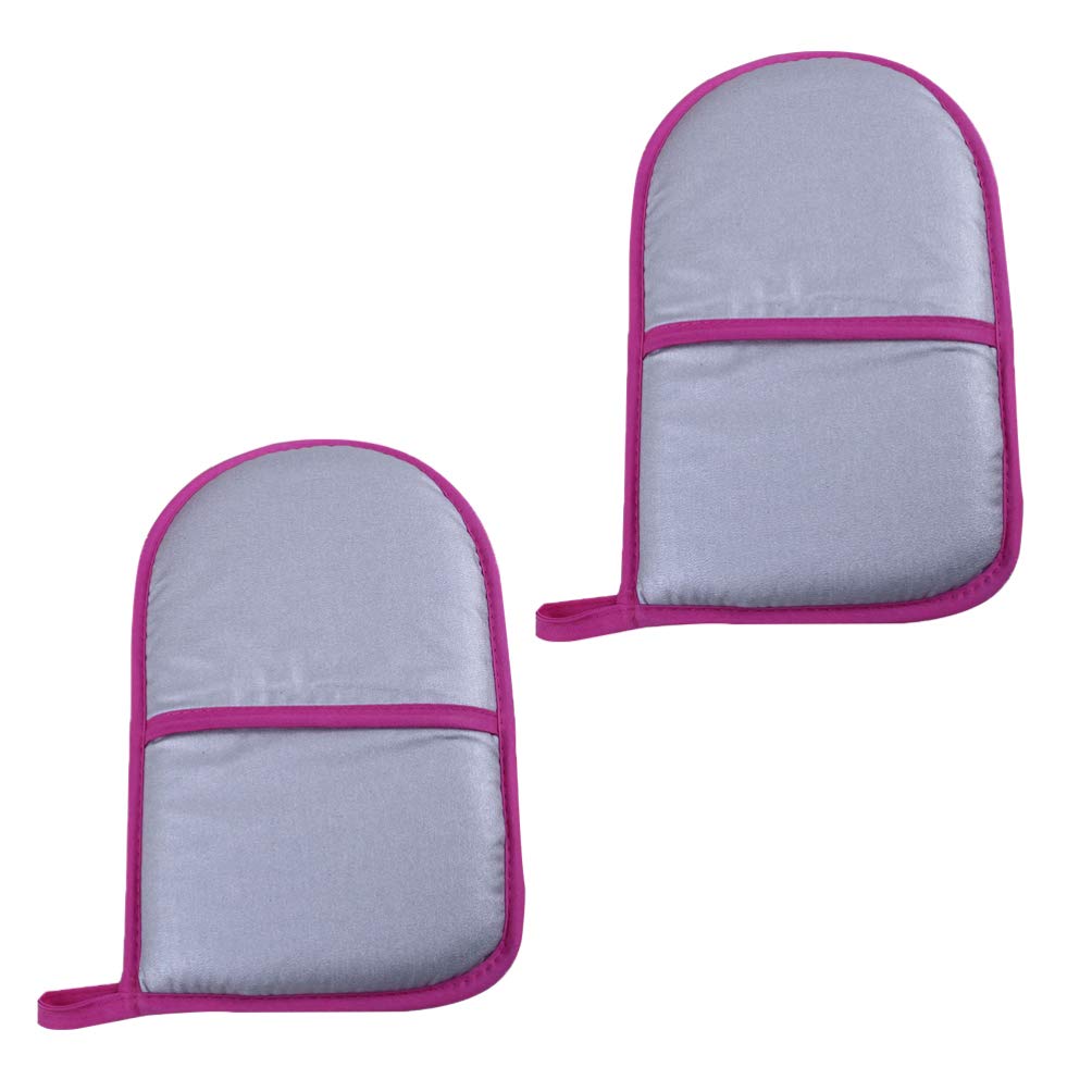 Garneck 2-Pack Heat Resistant Ironing Gloves for Garment Steamers - 16x26cm Hand Protection Mitts - Perfect for Home Laundry, Professional Tailoring & Clothes Care
