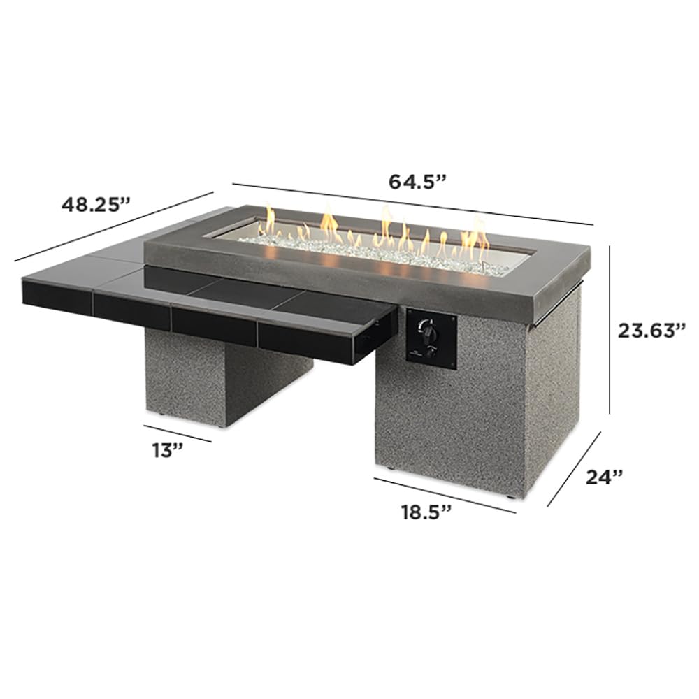 Outdoor Fire Table 42-Inch Propane Black for Patio & Backyard