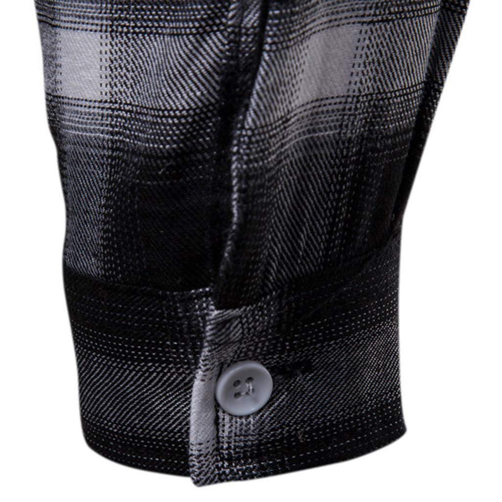 Men's Slim Fit Western Plaid Button Down Shirt - Long Sleeve Snap Work Shirt for Cowboy Style - Big & Tall Sizes in Black - Perfect for Rodeo, Ranch Work & Casual Wear