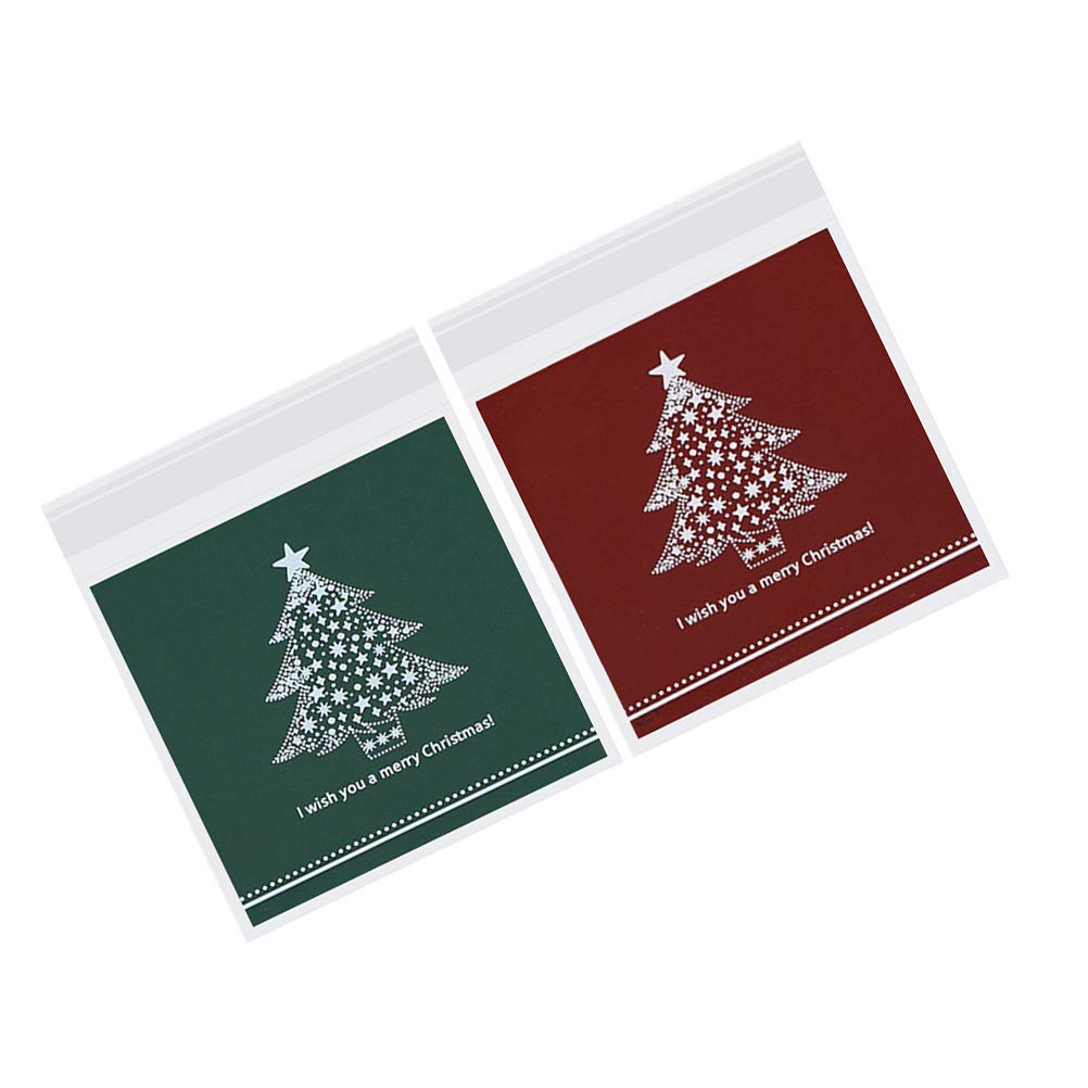 200pcs Clear Christmas Cookie Bags - 4x6 Inch Cellophane Treat Bags for Holiday Gifts, Party Favors, Biscuits & Goodies | Bulk Food Storage, Xmas Treats, Baked Goods Packaging