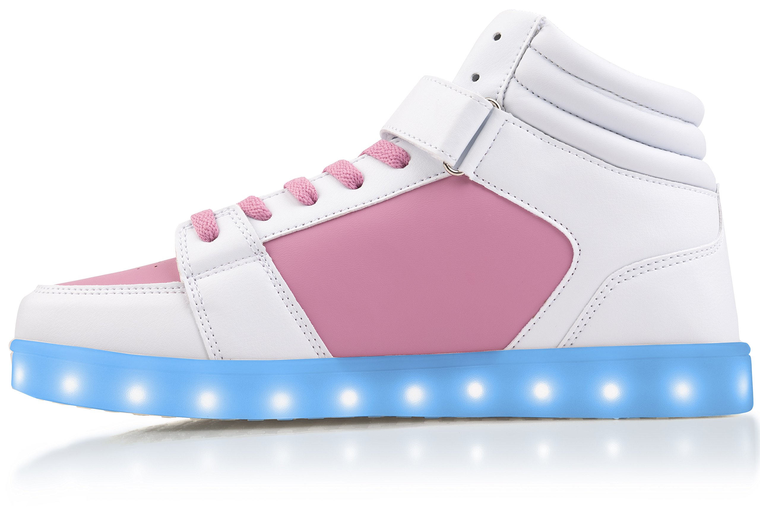 Glow in the Dark LED High Top Sneakers for Men Women - Light Up Shoes for Running, Rave Parties, Night Jogging & Festivals