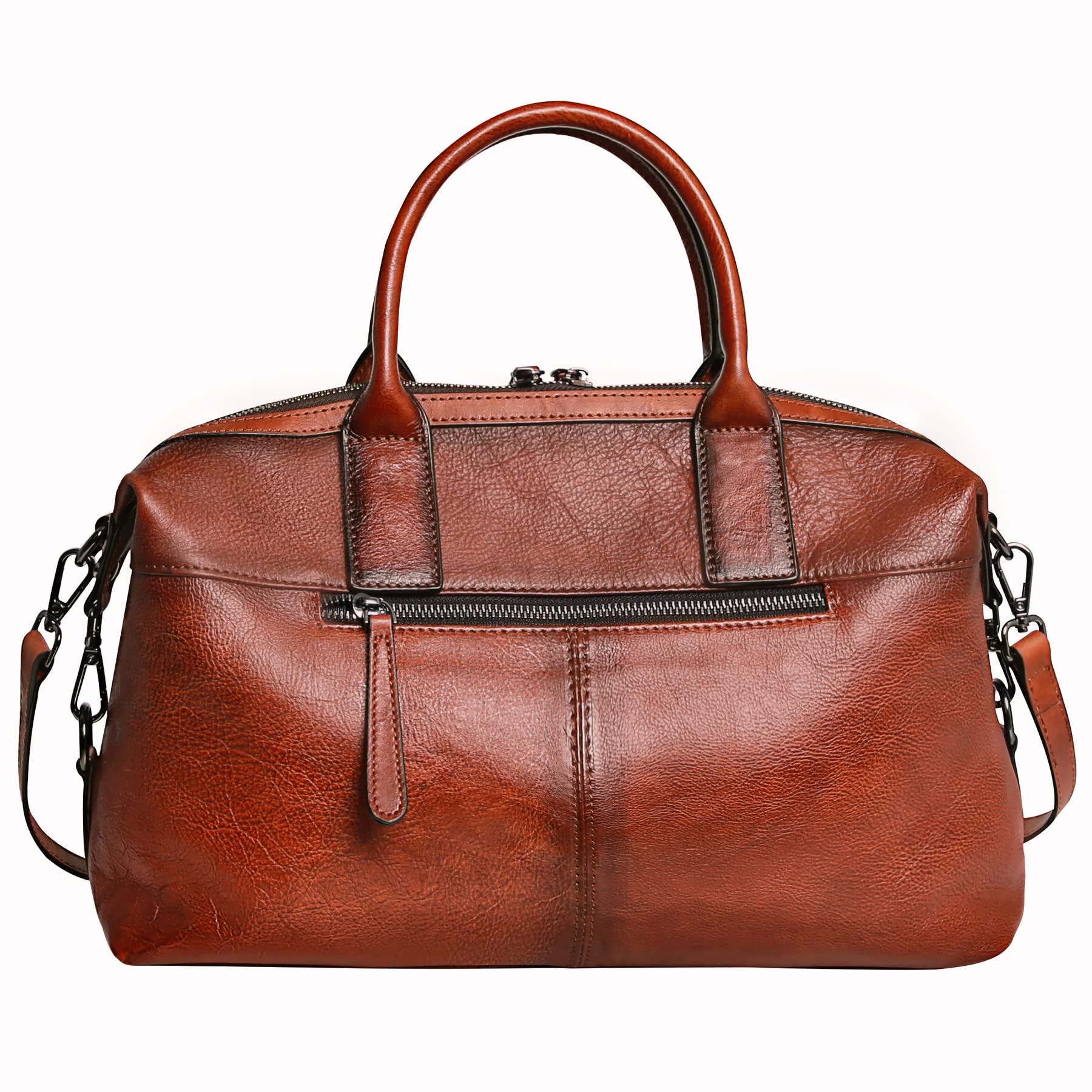 Premium Genuine Leather Satchel Tote Bag for Women - Large Capacity Designer Shoulder Bag with Top Handle & Crossbody Strap | Perfect for Work, Travel & Everyday Use