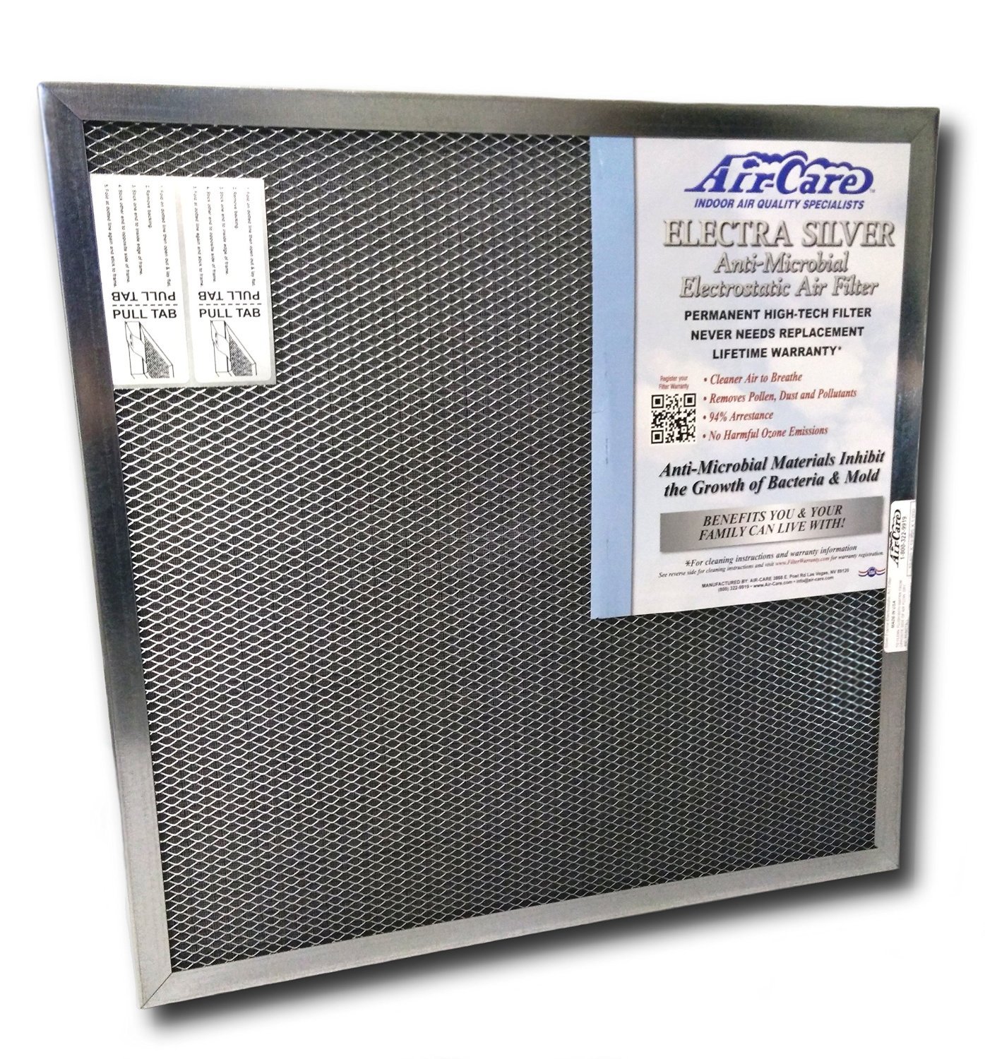 18x18x1 Electrostatic Washable Permanent HVAC Air Filter for Home, Furnace & AC - Improves Indoor Air Quality, Reduces Allergens & Dust - Perfect for Bedrooms, Living Rooms & Offices