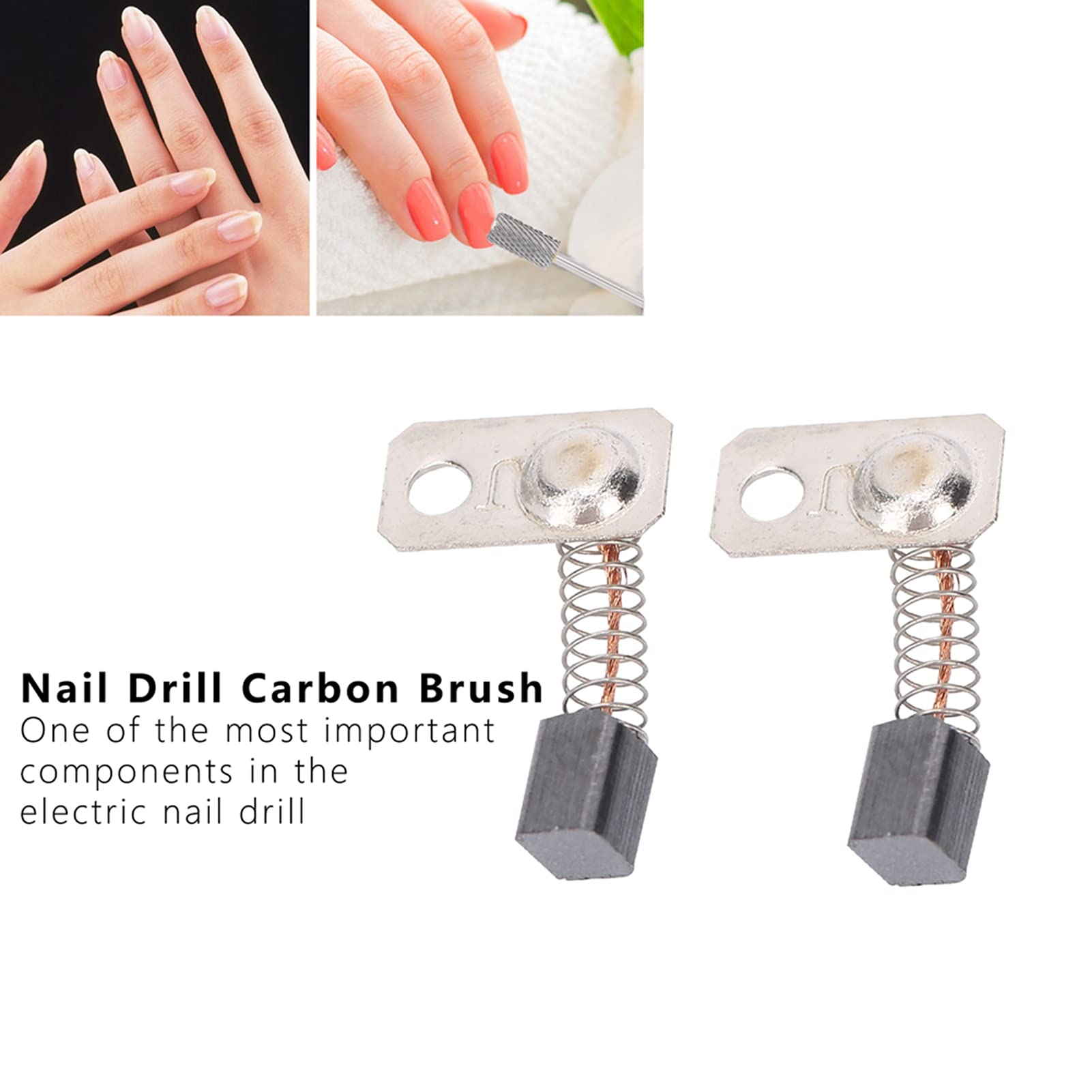 Nail Drill Carbon Brush Replacement for Manicure Machine - Salon & Home Use