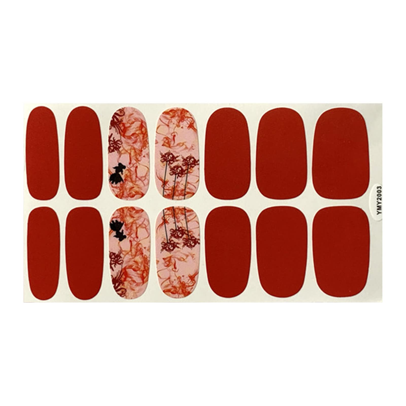 Valentine's Day Nail Art Stickers - Self-Adhesive Full Set Nail Polish Decals for Women | Perfect for Parties, Date Nights & Special Occasions
