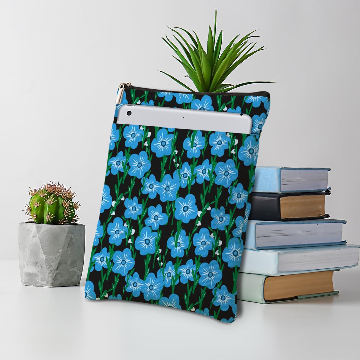 Floral Book Sleeve - Cute Book Cover Protector for Book Lovers | Perfect Gift for Bibliophiles, Librarians & Teachers | Great for Book Clubs, Mother's Day, Graduation & Birthday Presents | Ideal for Reading, Travel & Daily Book Protection