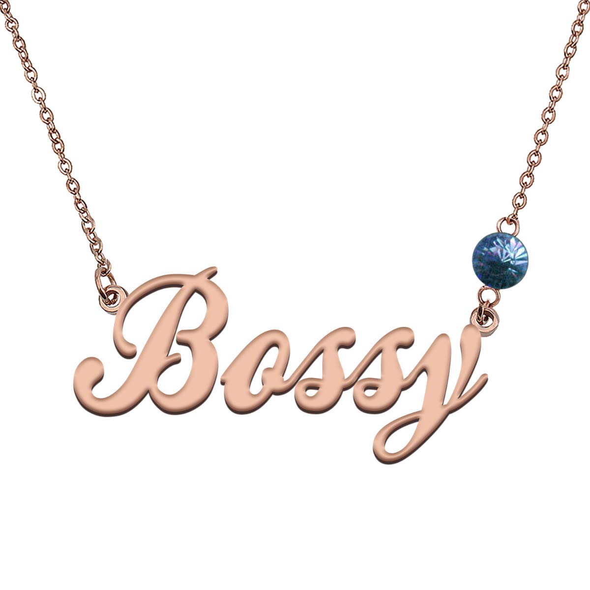 Custom Personalized Name Necklace with Birthstone - Engraved Jewelry Gift for Women, Mom, Daughter - Perfect for Birthdays, Anniversaries & Special Occasions