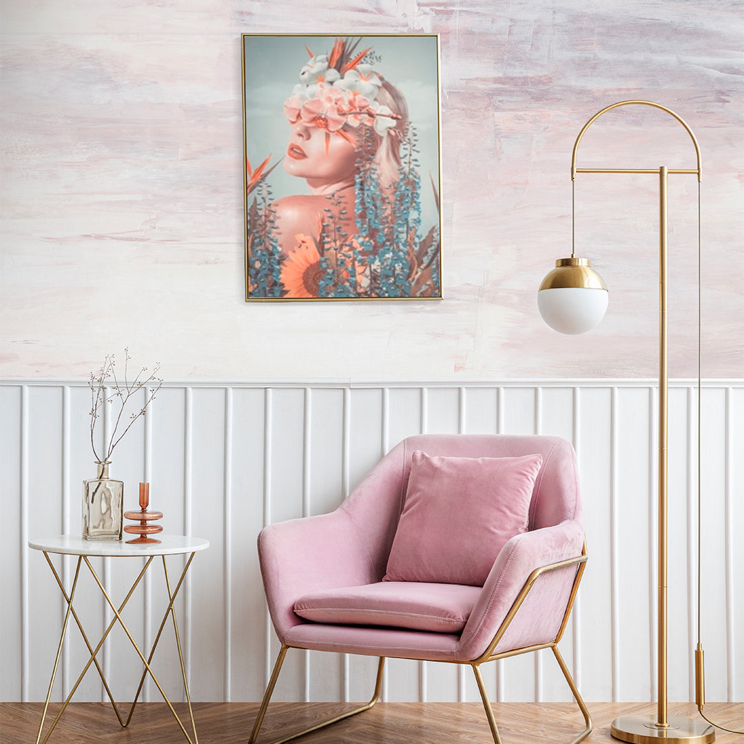 Pink Brush Strokes Wall Mural CCM073 - Modern Abstract Art Wallpaper for Living Room, Bedroom & Office Decor