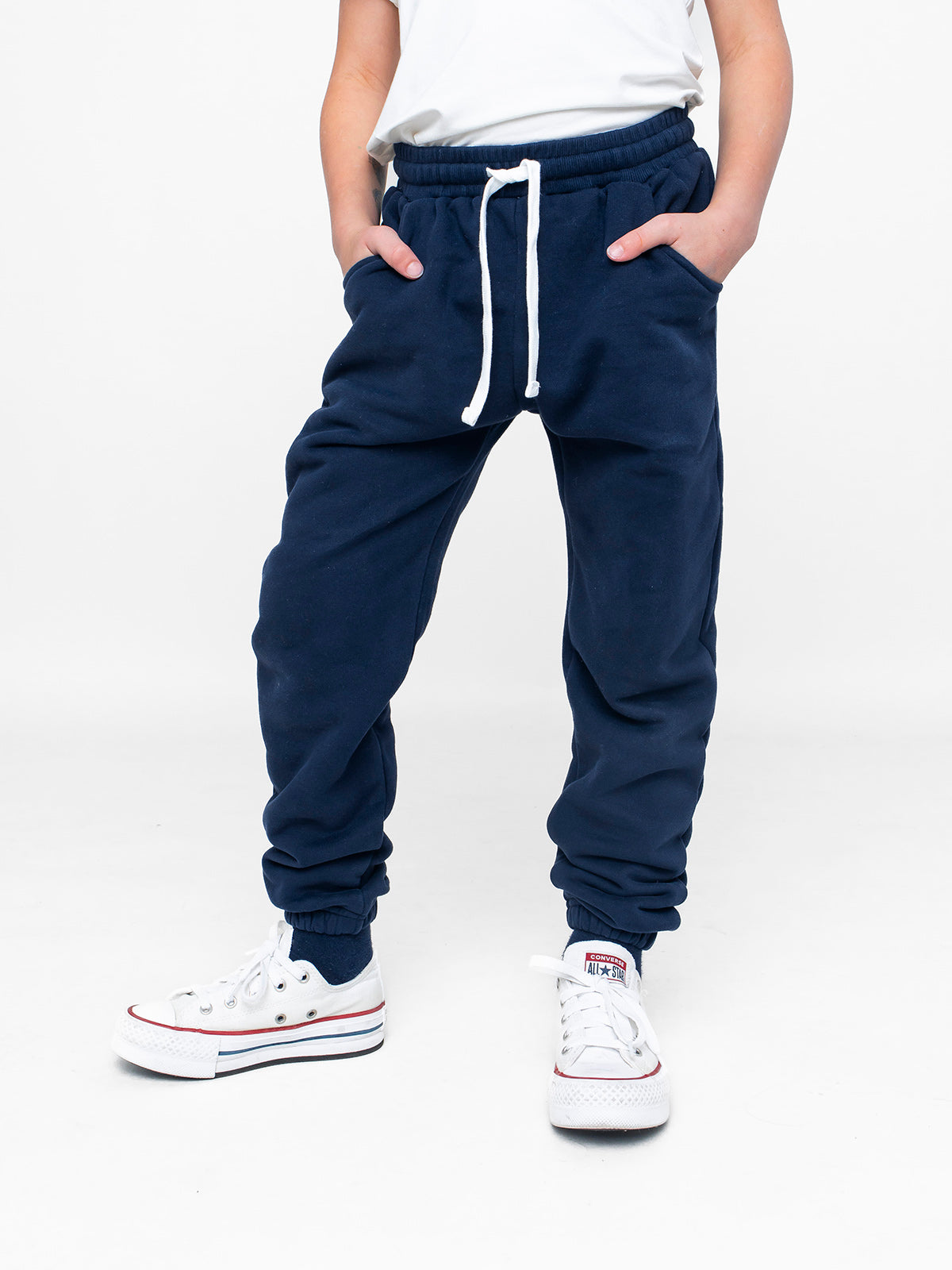Premium Comfort Basic Sweatpants for Men & Women - Navy Blue Cotton Lounge Pants for Home, Gym & Casual Wear | Soft Joggers with Elastic Waistband
