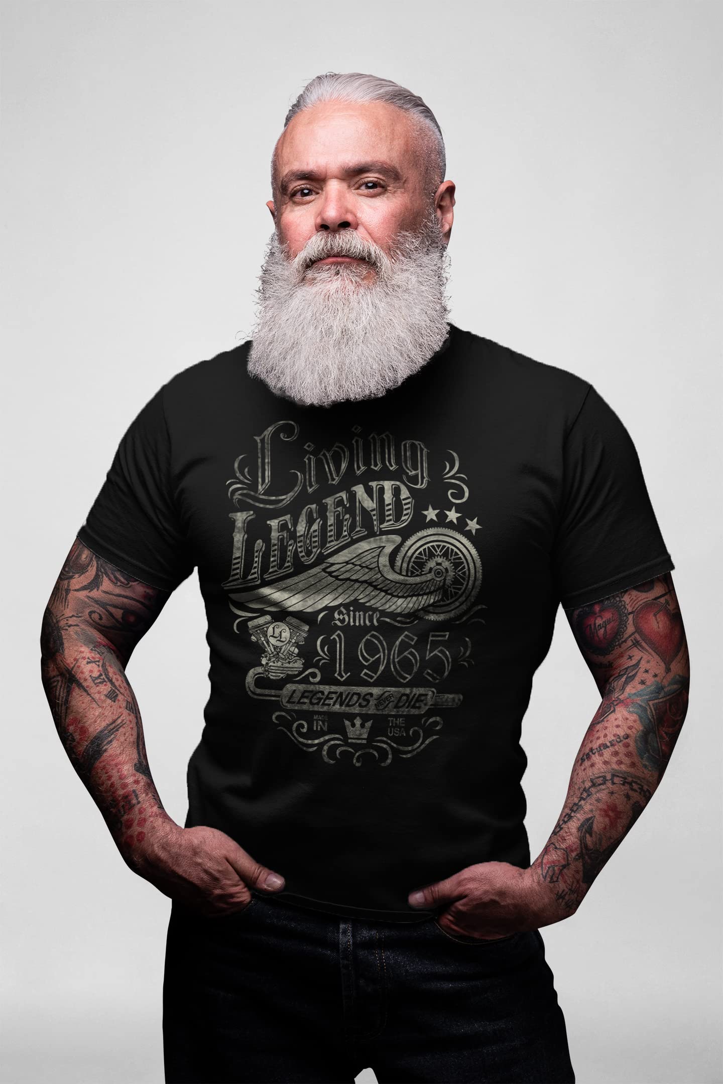 1965 Vintage Legend Never Dies T-Shirt - 60th Birthday Gift for Men - Perfect for Parties, Gag Gifts & Celebrations