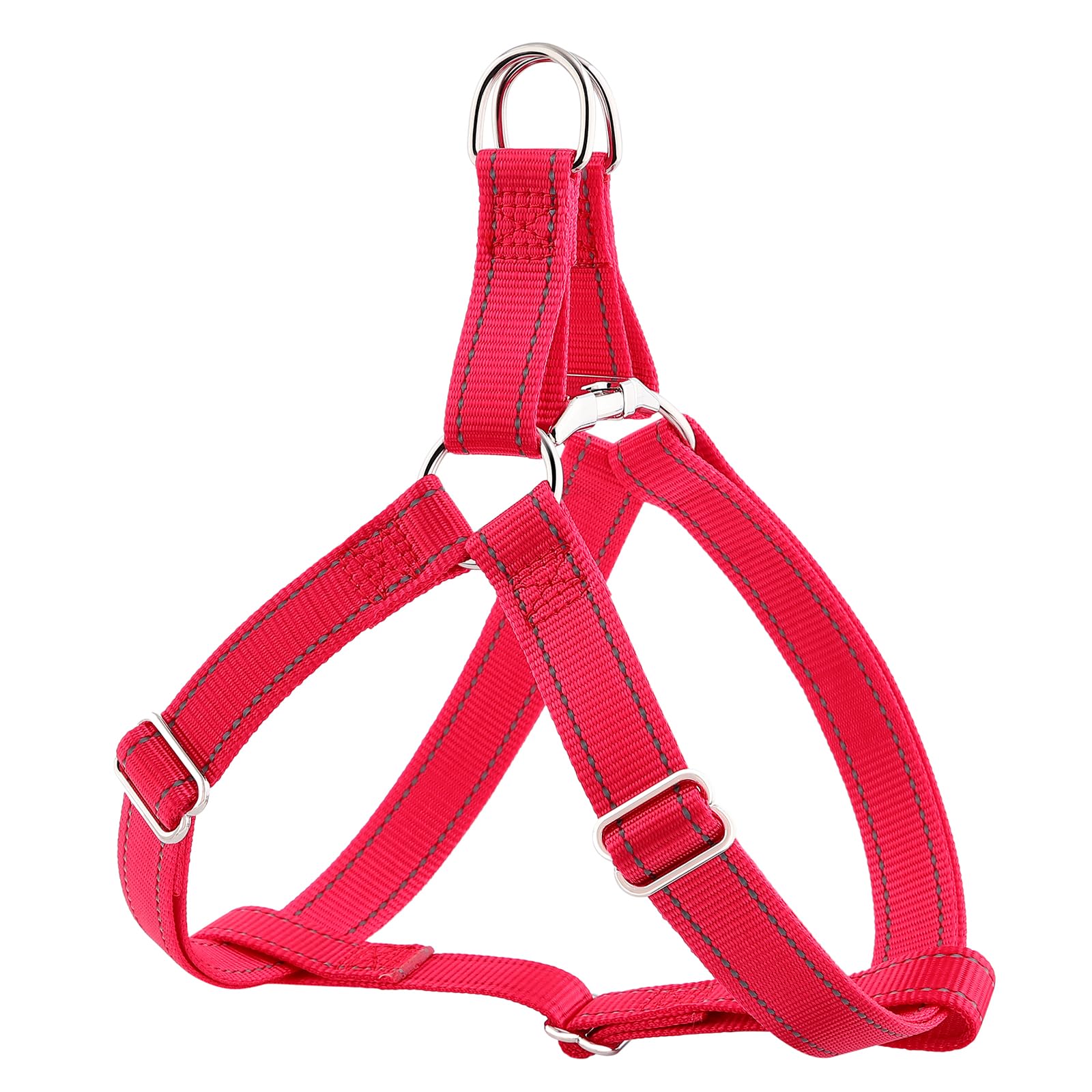 Plutus Pet Step-in Reflective Adjustable Dog Harness with Metal Buckles - Quick Fit for Puppy, Small, Medium & Large Dogs - Red (Size S) - Perfect for Walking, Running & Outdoor Adventures