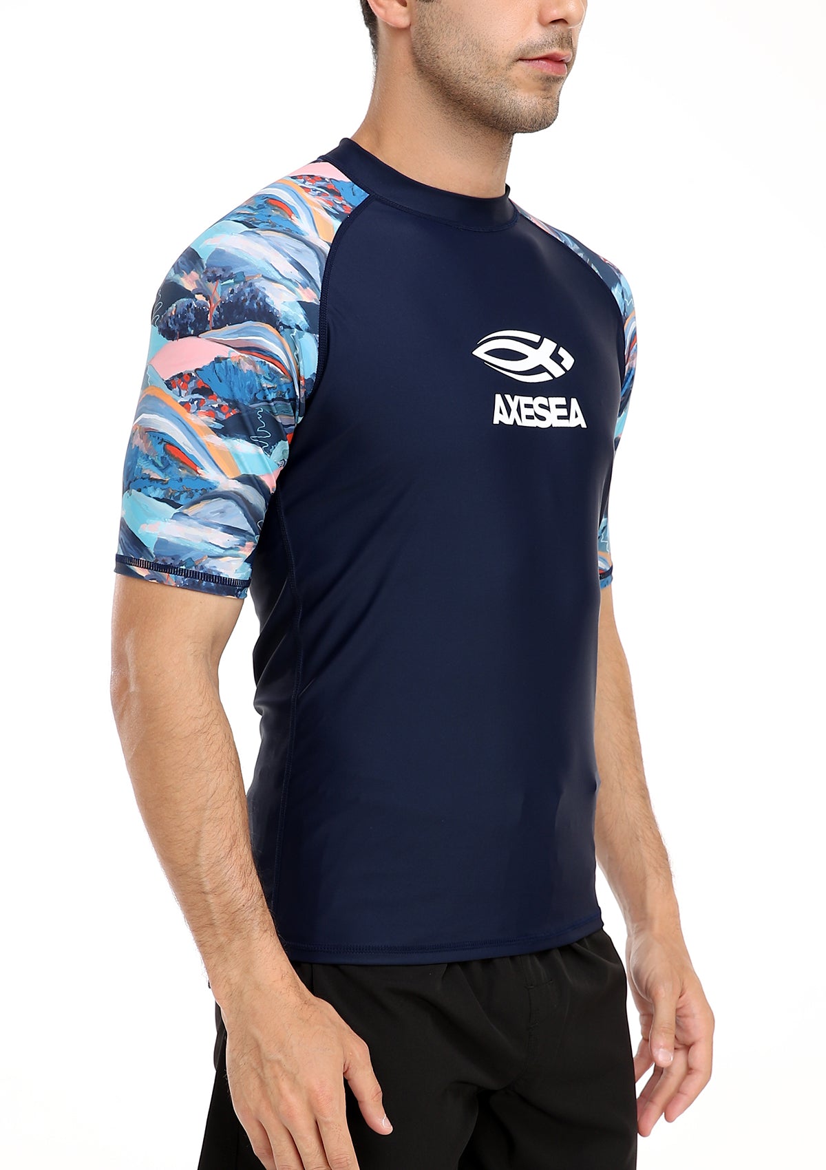 Axesea UPF 50+ Sun Protection Short Sleeve Rash Guard Shirt - Lightweight Quick-Dry Swim Shirt for Men & Women - Perfect for Swimming, Surfing, Beach & Outdoor Activities