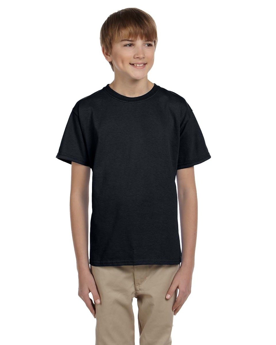 Fruit of the Loom HD Cotton Youth Short Sleeve T-Shirt 3930BR - Soft Comfortable Kids Tee for Everyday Wear, School & Play