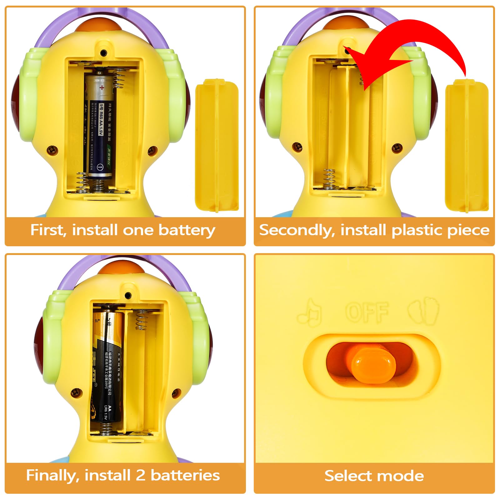 HAPTIME Musical Light Up Duck Toys for Toddlers 1-3 Years - Interactive Baby Toys 18+ Months with Sound & Lights - Encourages Crawling & Sensory Development - Perfect Christmas Birthday Gift for 1-2 Year Old Boys & Girls - Great for Playtime, Learning & Early Childhood Development