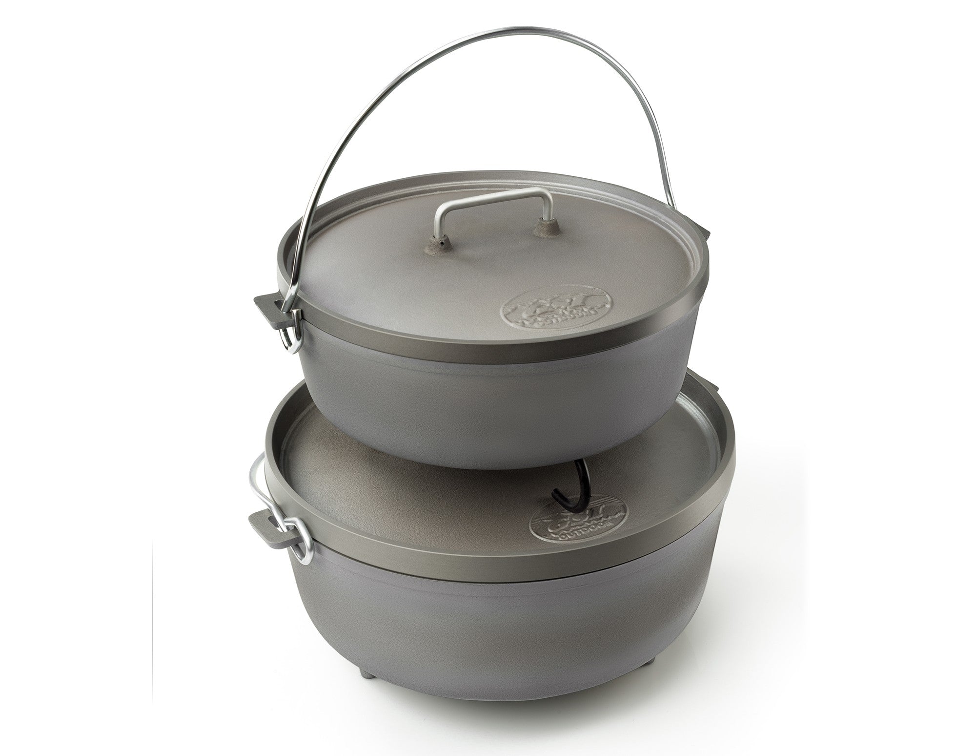 Premium Hard Anodized Dutch Oven - 6.5QT Cast Aluminum Cookware with Lid - Perfect for Braising, Stewing & Baking - Ideal for Camping, Outdoor Cooking & Family Dinners
