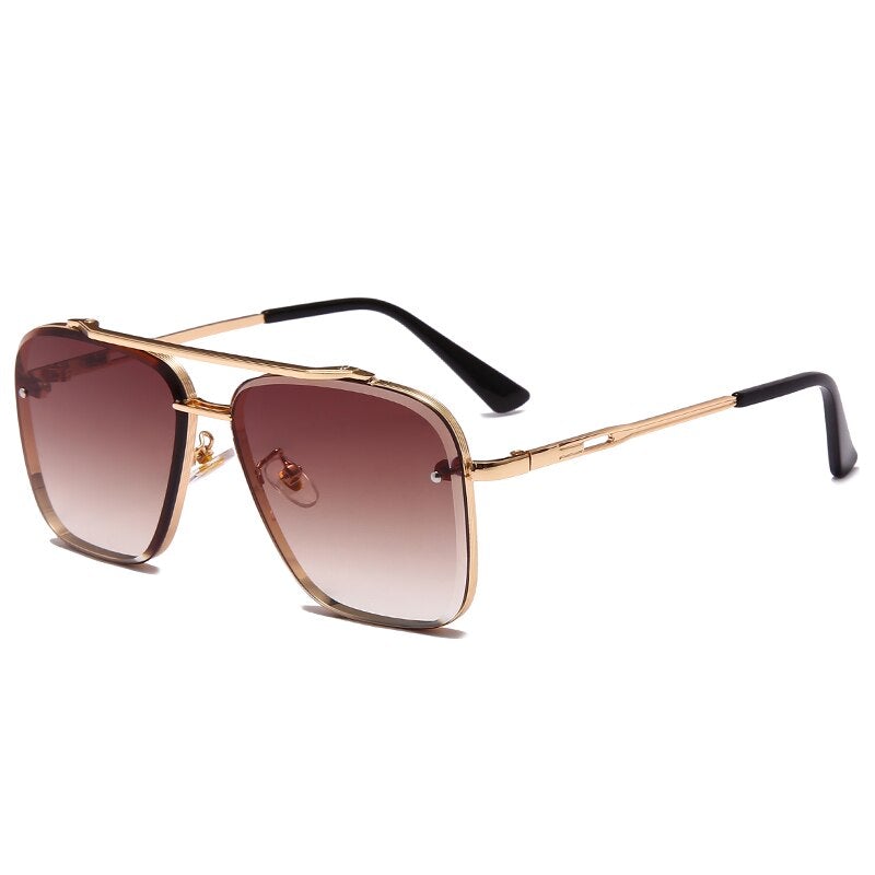Cool Men's Driving Sunglasses - UV Protection Polarized Gradient Brown Lenses for Summer Style | Perfect for Road Trips, Beach & Outdoor Activities