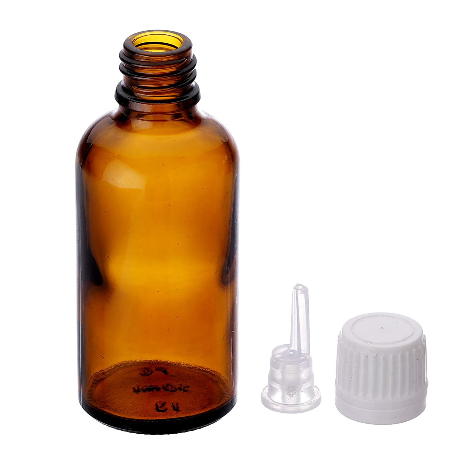 4-Pack 50ml Amber Glass Bottles with Euro Dropper & Cap for Essential Oils, DIY Perfume & Beauty Products - Perfect for Home & Travel Use