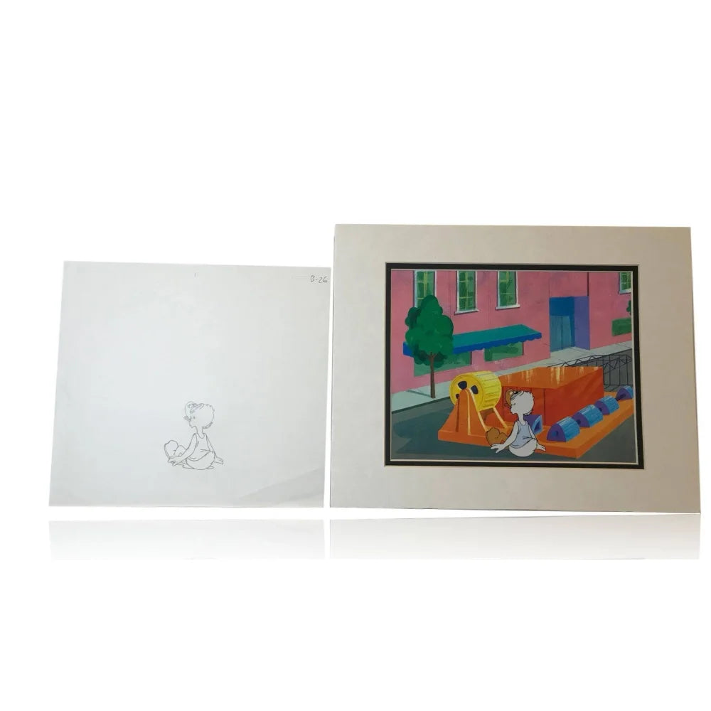 Original Ducktales 90s TV Show Production Sketch Drawing & Cell with COA 1/1 - Disney Animation Collectible for Fans & Art Enthusiasts - Perfect for Home Decor, Gift, or Disney Memorabilia Collection