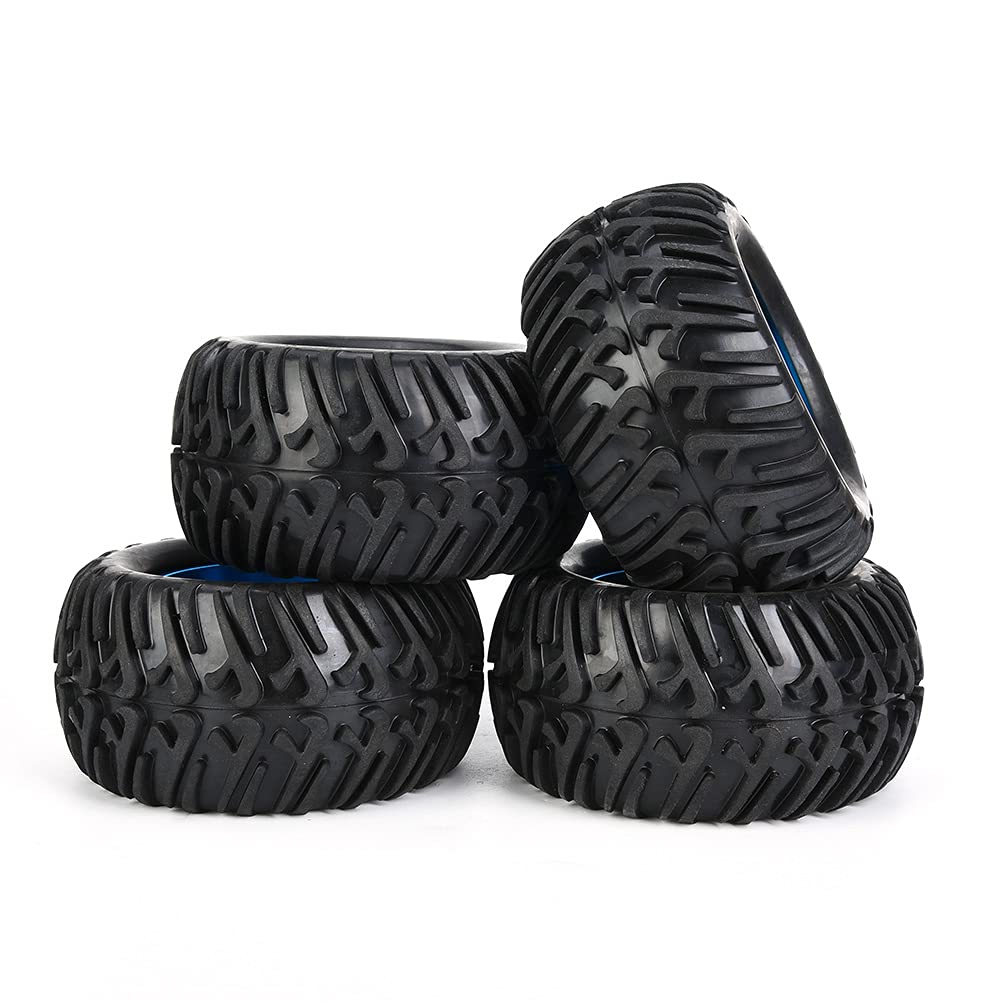 1/10 Scale Universal RC Car Tires - 115mm Black Replacement Wheels for Remote Control Vehicles | Off-Road, Racing & Crawler Scenes