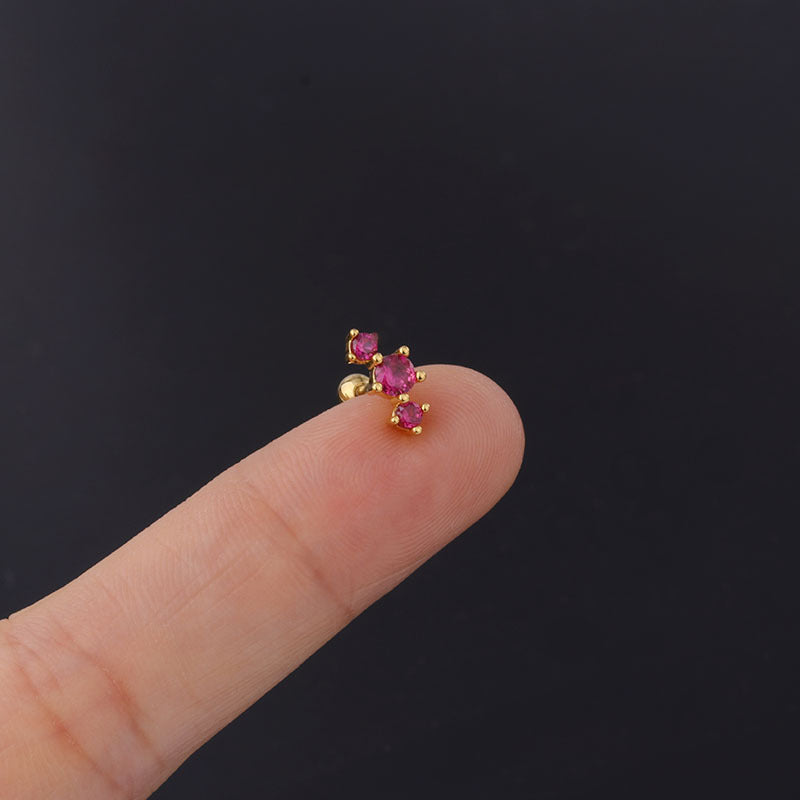Tiny Cartilage Stud Earrings - Minimalist Bar Earrings for Women | HSPJ300 | Perfect for Everyday Wear, Parties & Gifts