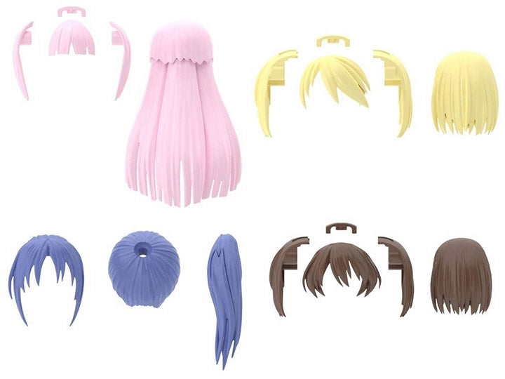Bandai 30 Minutes Sisters 30MS Option Hair Style Parts Vol. 6 - Anime Model Kit Accessories Set (4-Piece Box) for Customizing Action Figures & Dolls