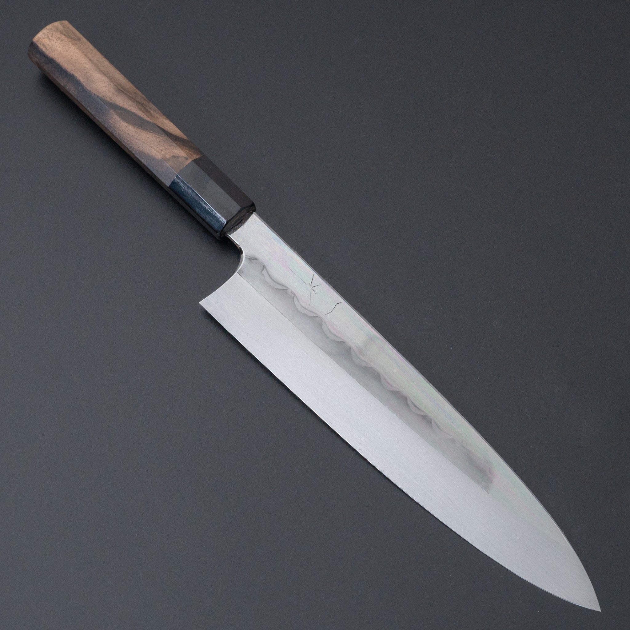 Hitohira Togashi White #1 Notaremon Mizu Honyaki Gyuto 240mm Japanese Chef Knife with Kurokaki Persimmon Handle (#067/Saya) - Premium Kitchen Tool for Sushi, Sashimi & Meat Cutting