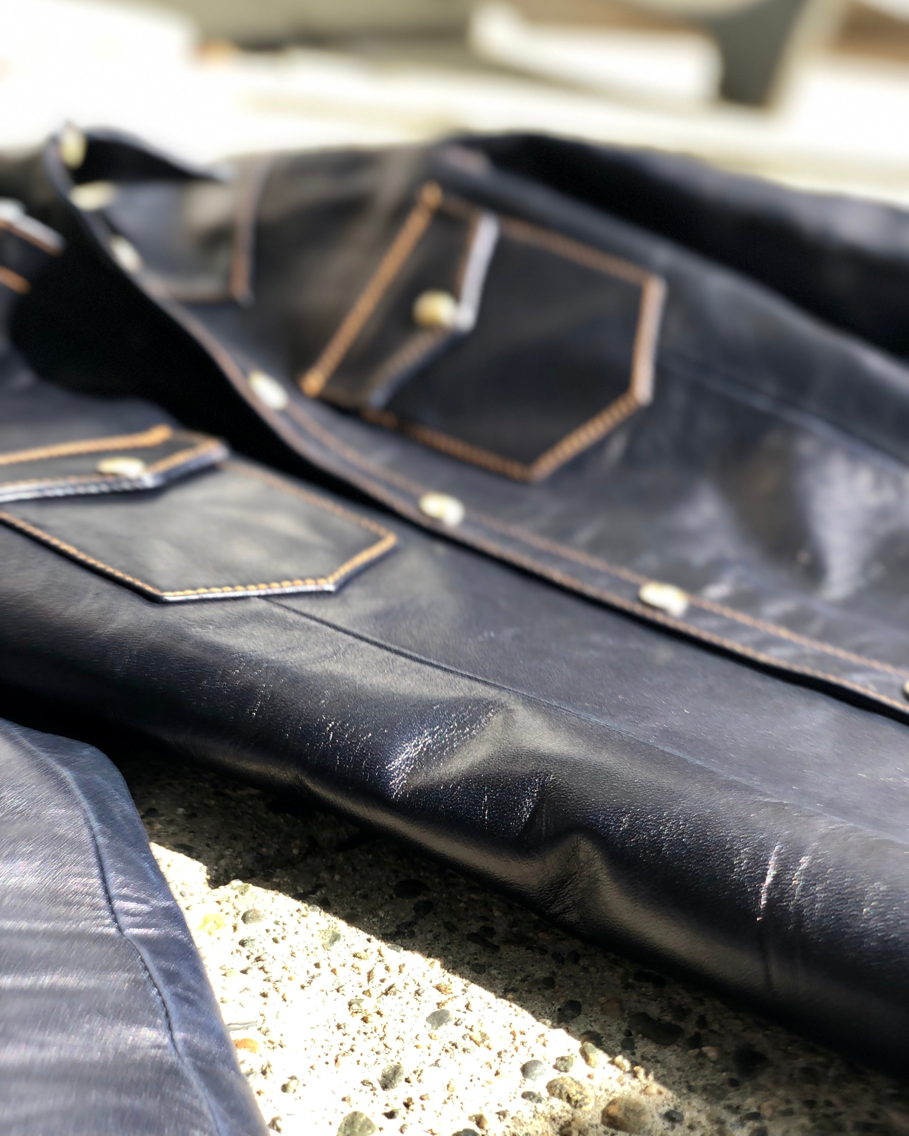 Premium Pablo Indigo Horse Hide Western Shirt - Authentic Cowboy Style for Men | Perfect for Rodeo, Country Music Festivals & Western Fashion