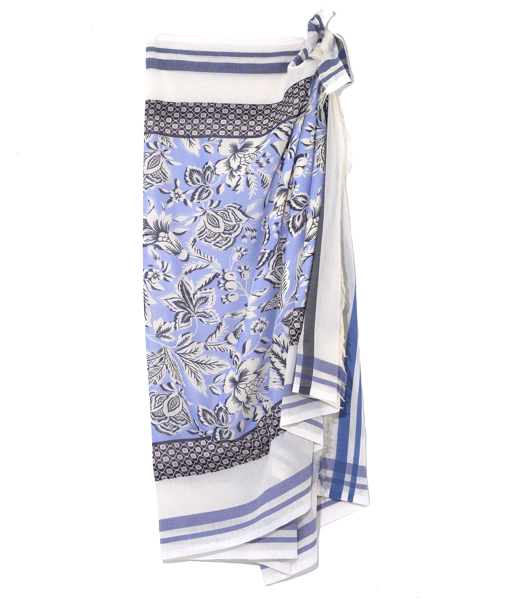 Delamere Patched Sarong Wrap - Stylish Beach Cover Up, Boho Skirt & Summer Fashion Accessory for Women | Perfect for Vacations, Poolside Lounging & Tropical Getaways