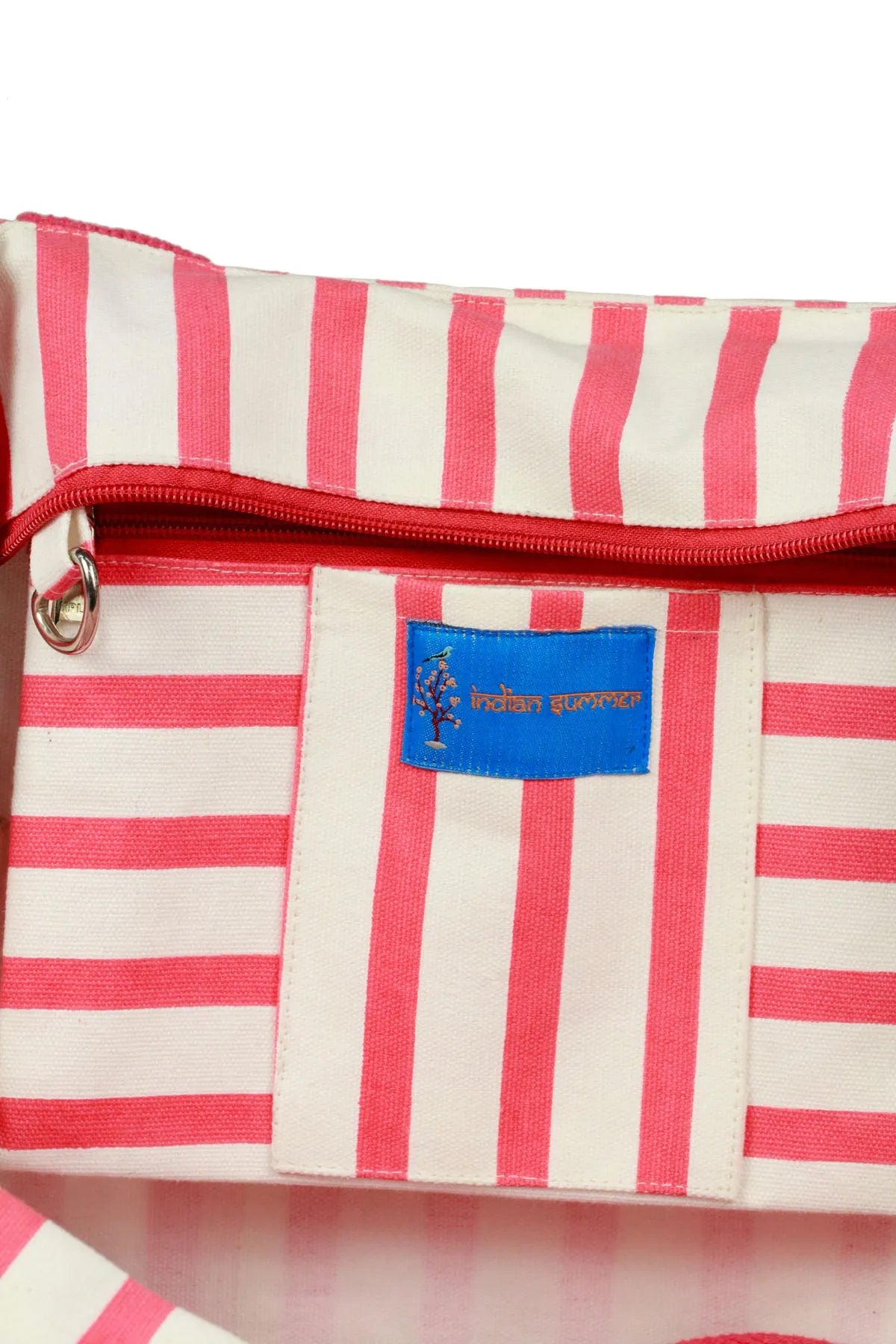Stylish Pink Striped Weekender Bag - Large Travel Duffel for Women, Perfect for Weekend Getaways, Gym & Overnight Trips
