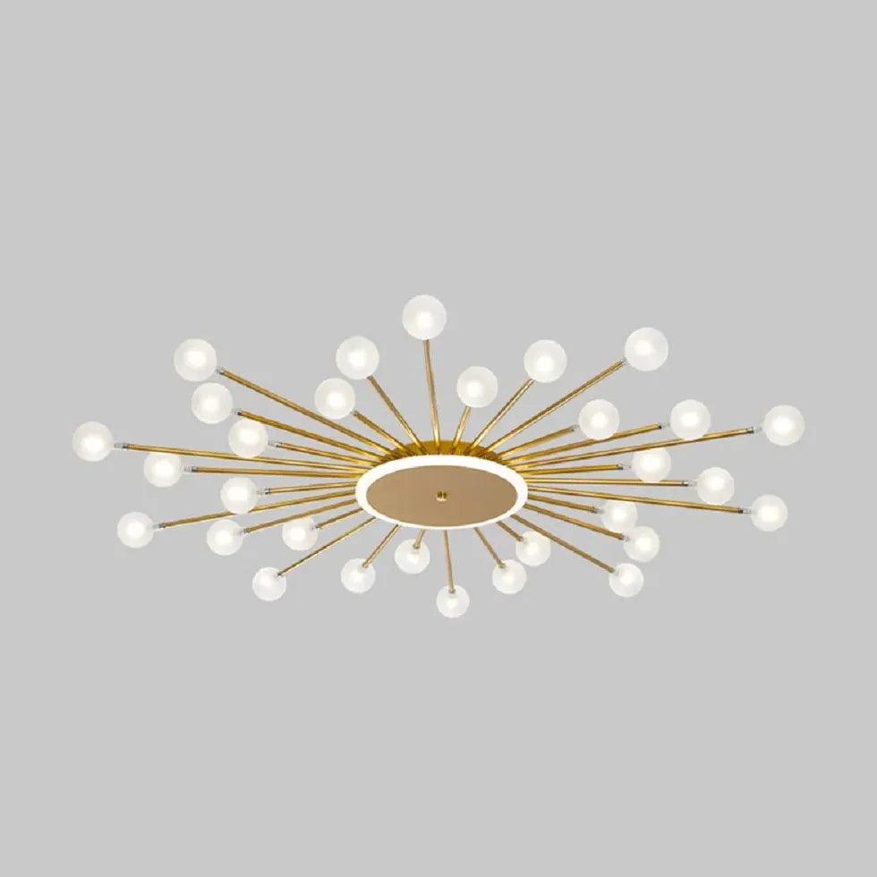 Modern Starburst Glass Pendant Light - Elegant Ceiling Fixture for Living Room, Dining Room & Bedroom - Energy Efficient LED Chandelier for Home Decor