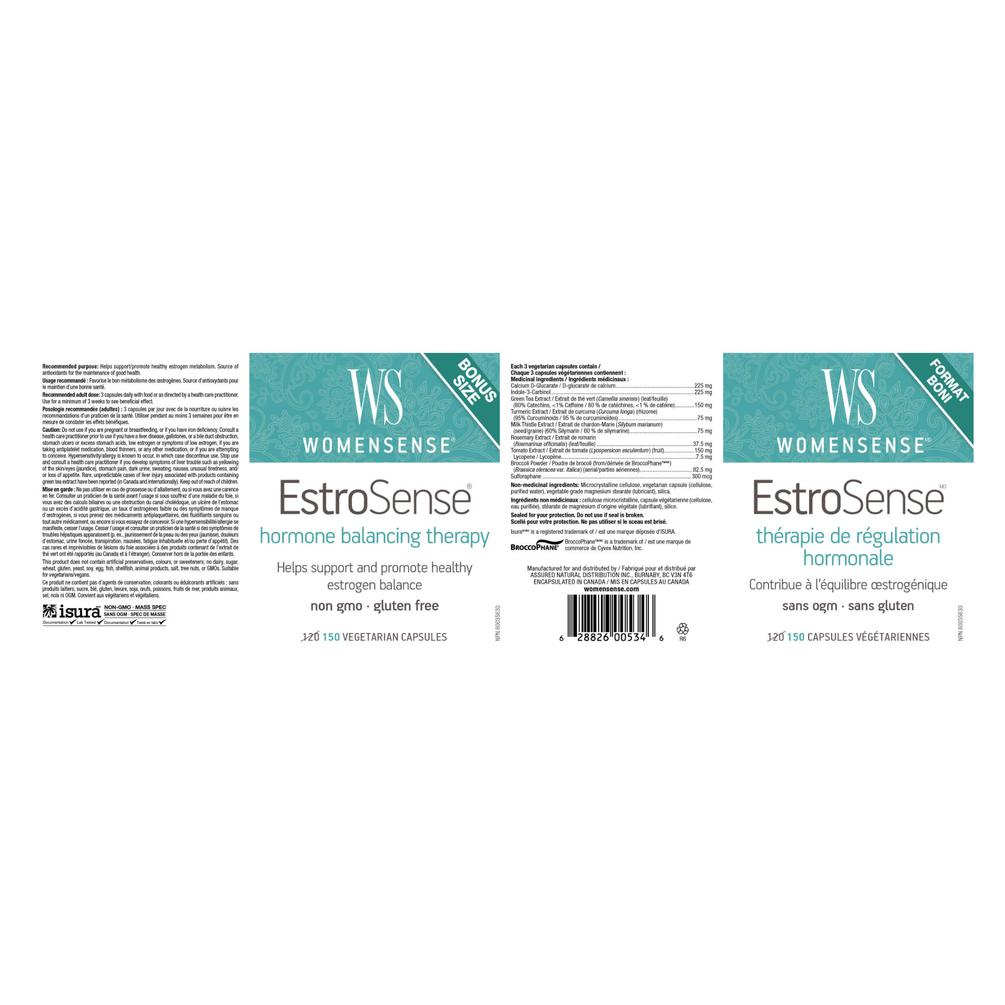 EstroSense Hormone Balance Supplement for Women - Bonus Size (60 Capsules) | Supports Menopause Relief, PMS & Mood Balance | Perfect for Daily Wellness & Stress Management