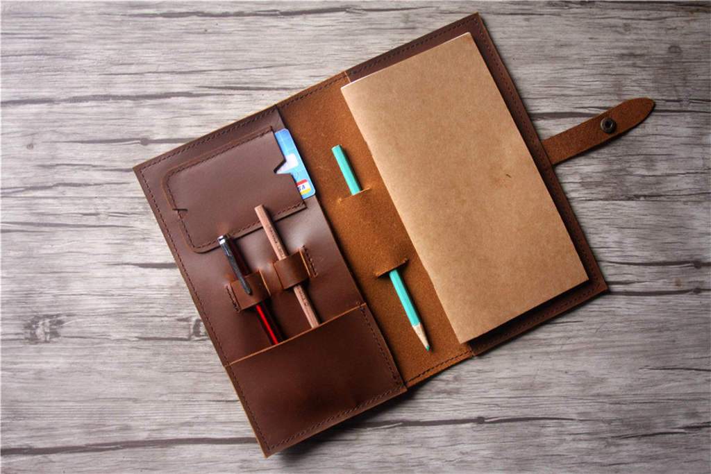 Rustic Leather Travelers Notebook Cover - Handmade Genuine Leather Journal Cover for Bullet Journaling, Travel Diary & Note Taking - Perfect for Writers, Students & Travel Enthusiasts