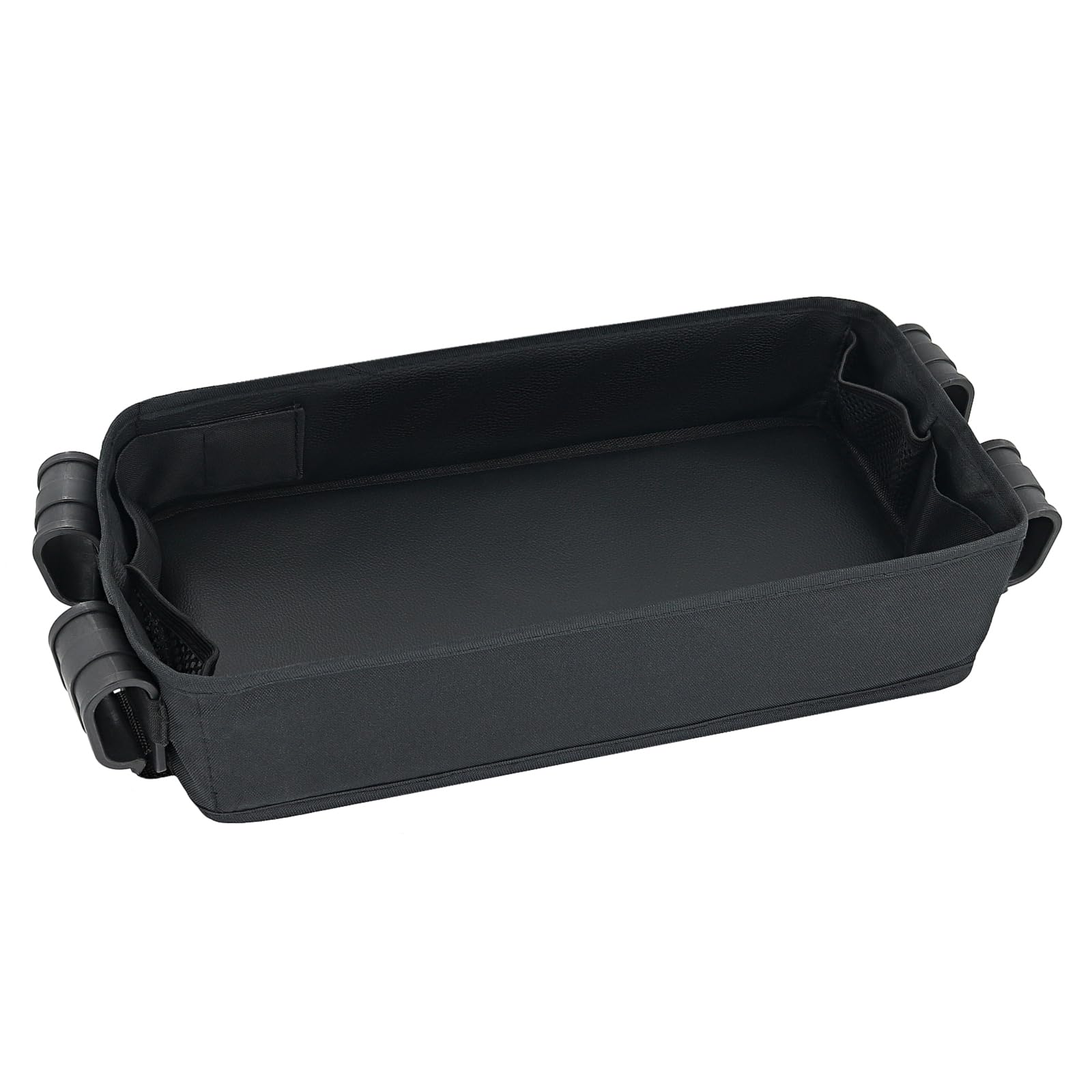 Double-Sided Stroller Snacks Tray for Wonderfold Wagon W2 Series - Waterproof Kids Snack Tray with Faux Leather Sides, 2 Cup Holders - Perfect for On-the-Go Snacking, Travel, and Outdoor Activities