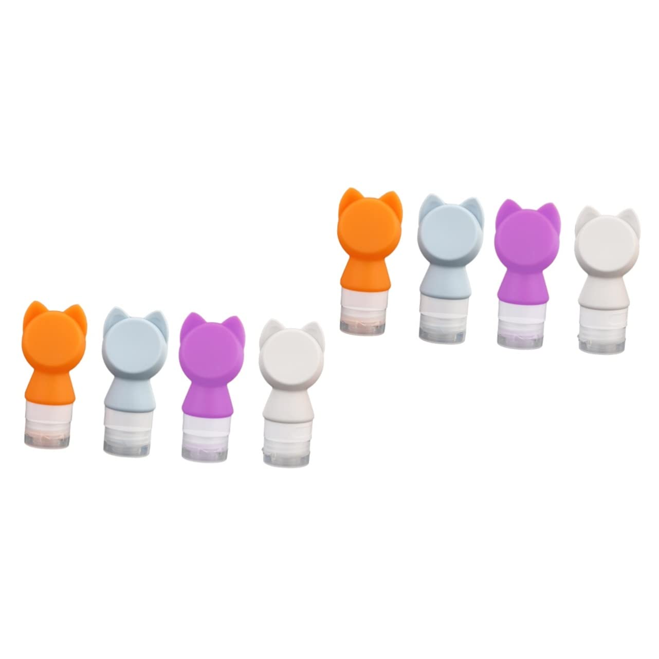 FOMIYES 8-Piece Travel-Sized Silicone Bottle Set - Refillable Mini Shampoo, Lotion & Conditioner Containers for Toiletries Storage | Perfect for Travel, Gym, Home & Camping Use