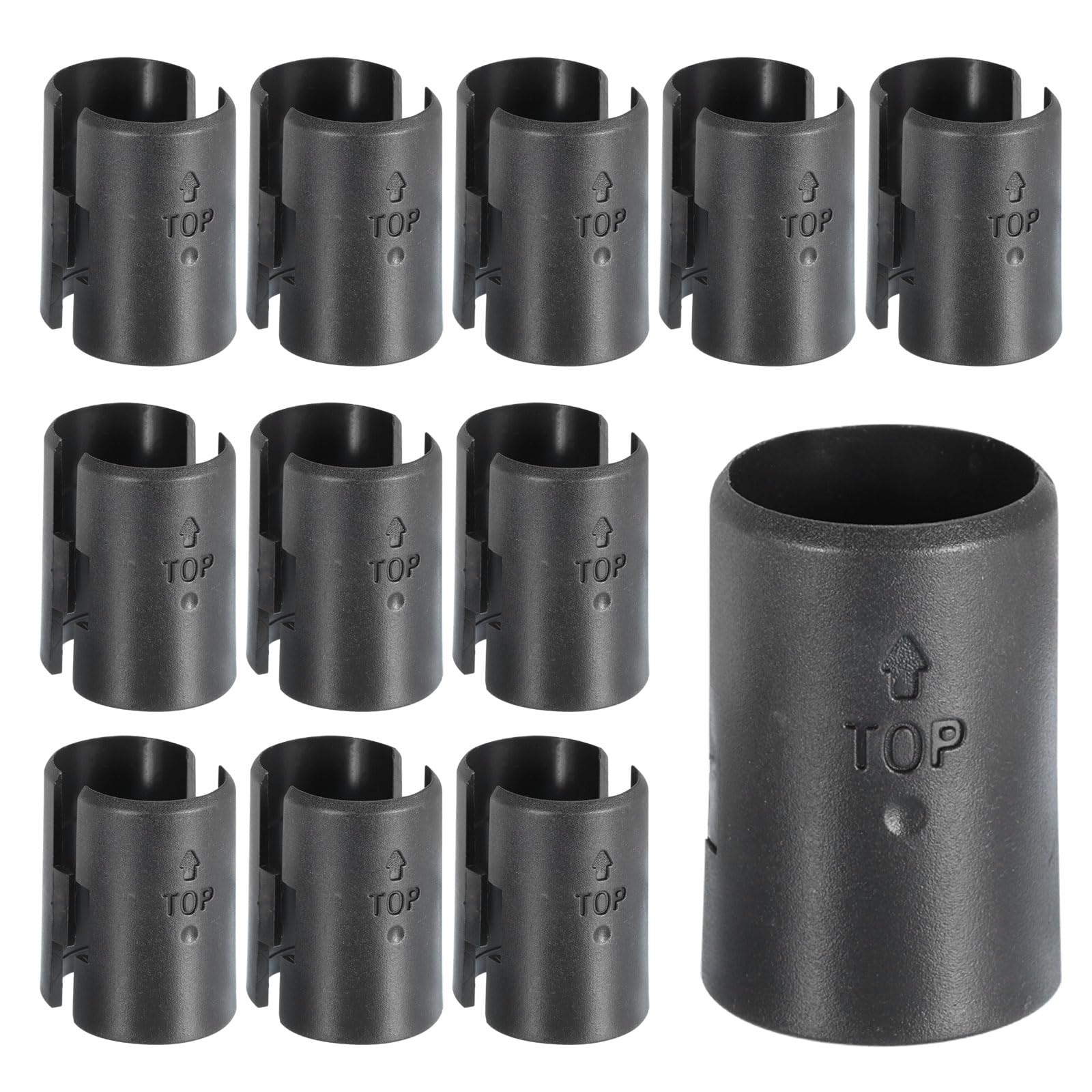 uxcell 24pcs 1 Inch (25mm) Wire Shelf Clips - Plastic Shelving Sleeves Replacement for Wire Shelving System (12 Pairs) - Perfect for Kitchen, Garage & Closet Organization