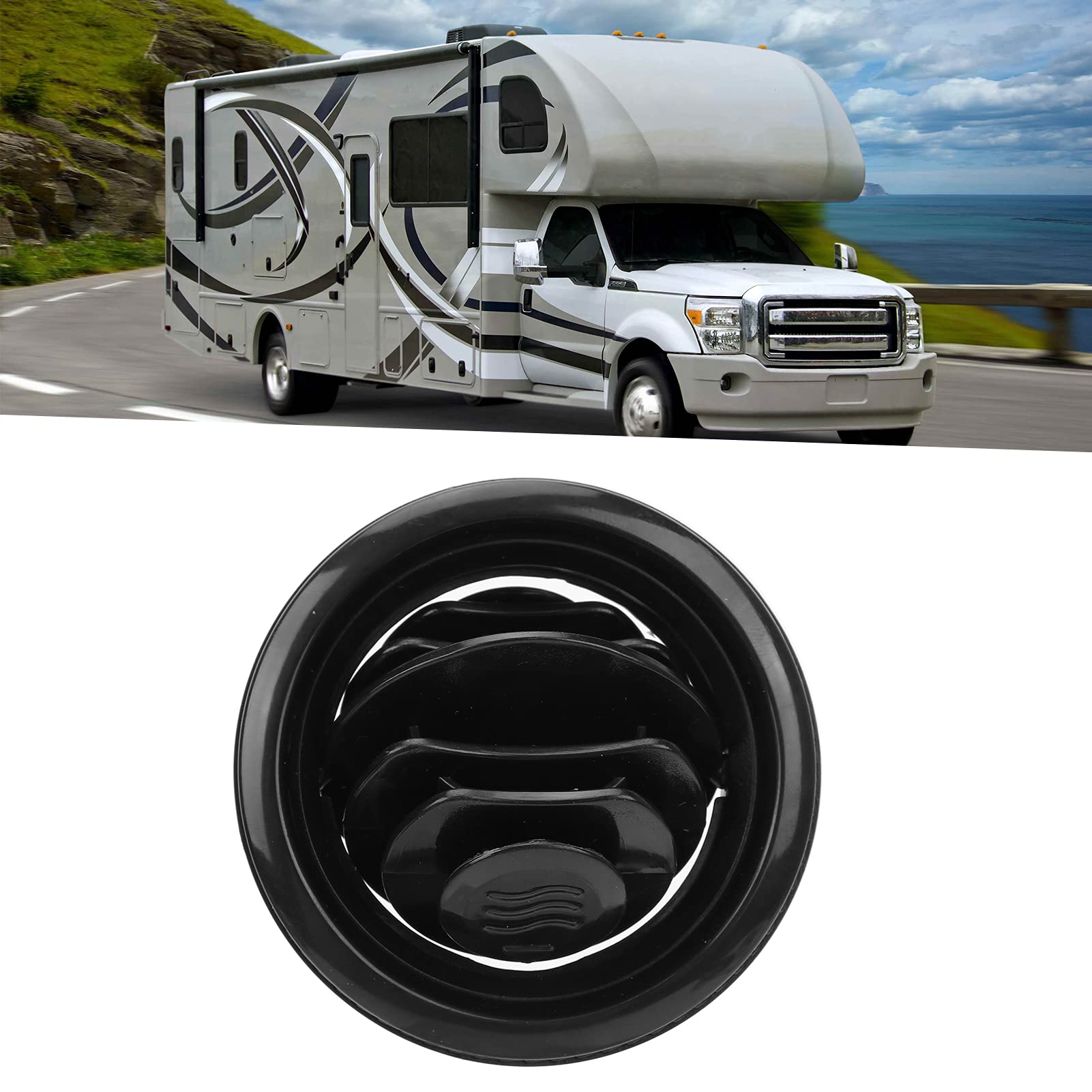 2.5 Inch Car AC Vent Cover - 63mm Round Air Conditioner Outlet Grille for Dashboard & Center Console - Universal Fit for Cars, RVs, Buses & Boats - Improve Airflow & Protect AC Vents from Dust & Debris