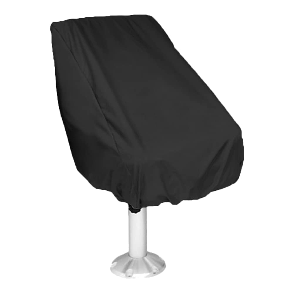**Waterproof Boat Seat Cover - Heavy Duty 420D Marine-Grade Fabric - Outdoor Captain's Chair & Bench Seat Protector (Black, 1 Pack) | Ideal for Boating, Fishing & Outdoor Adventures**