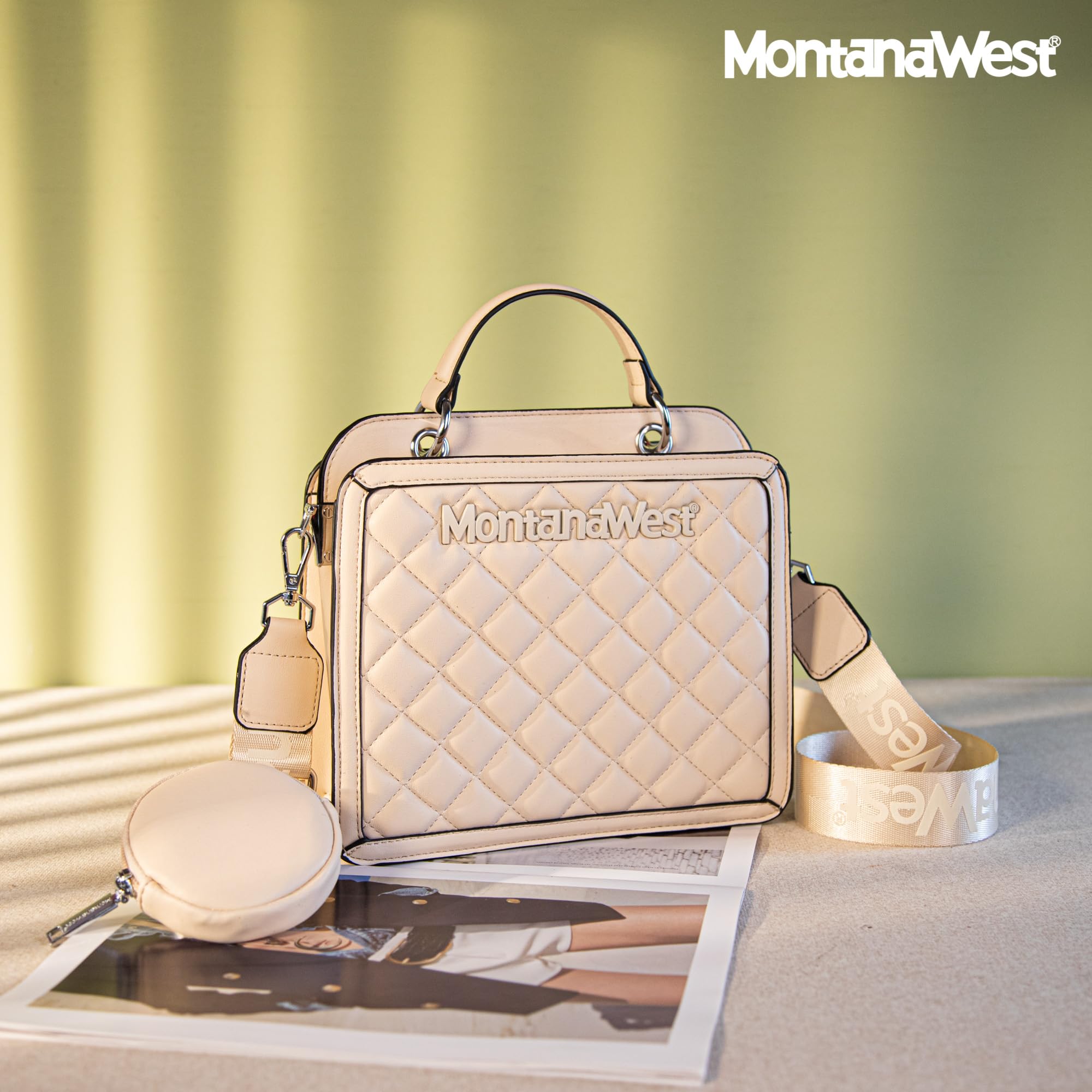 Montana West Women's Crossbody Bag - Convertible Top Handle Purse with Coin Pouch - Perfect for Work, Travel & Everyday Use