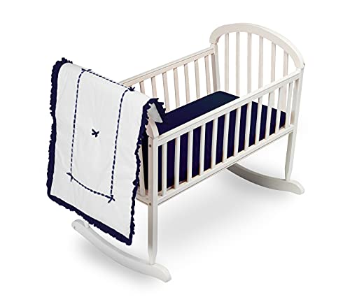 Royal Blue Baby Doll Cradle Bedding Set - Soft & Cozy Miniature Bedding for Dolls, Perfect for Pretend Play, Nursery Decor & Gift for Kids