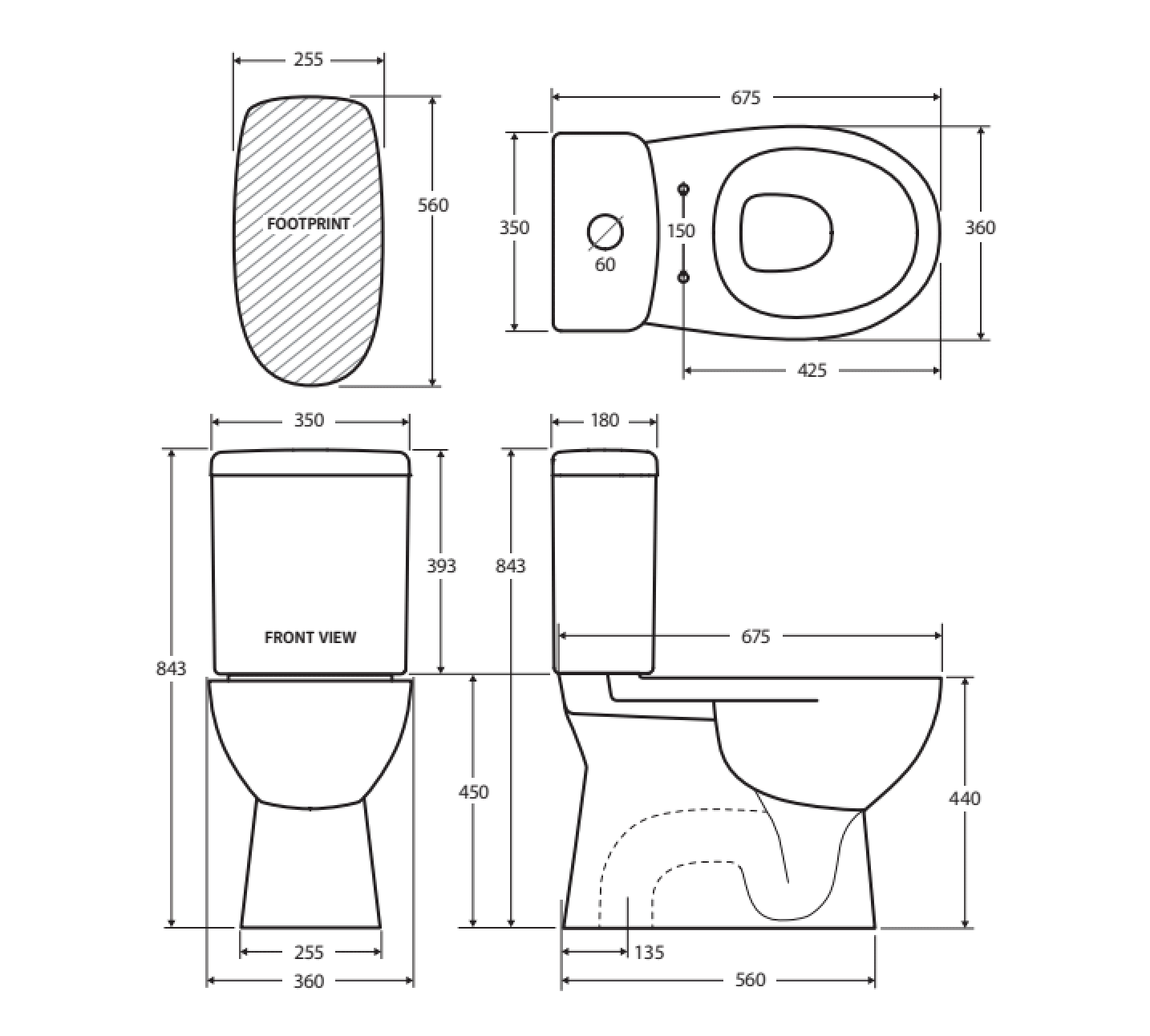 Fienza Stella Close Coupled Toilet Suite - Modern White Ceramic Bathroom Toilet with Soft Close Seat, Ideal for Home, Apartment & Commercial Use