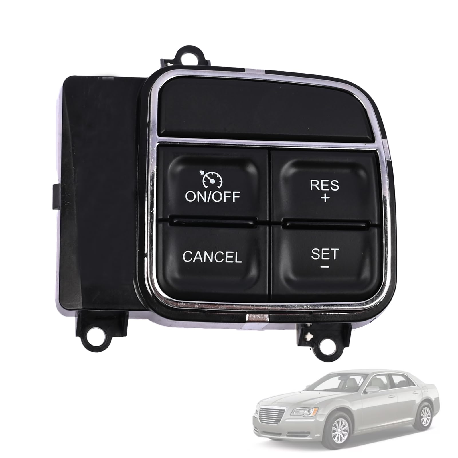 Steering Wheel Cruise Control Switch 56046252AD 56046094AF Compatible with Chrysler 300, Dodge Charger Durango, RAM 1500 2500, Jeep Grand Cherokee 2011-2014 - Replacement Speed Control Switch for Smooth Highway Driving