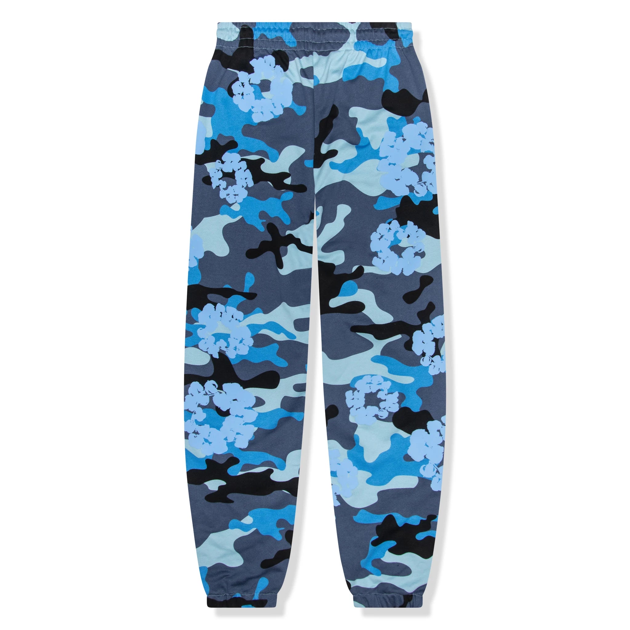 Denim Tears Blue Camo Cotton Wreath Sweatpants for Men - Comfortable Casual Joggers with Unique Design - Perfect for Streetwear, Lounge & Gym Wear